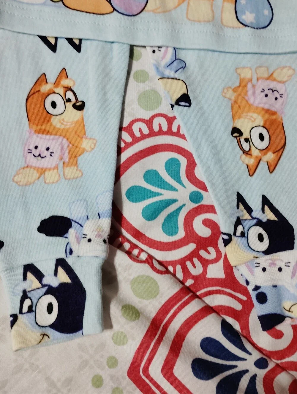 Bluey Girls 2- Piece Easter Short Sleeve and Pant Pajamja Set